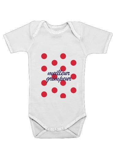  Meilleur grimpeur Pois rouge voor Baby short sleeve onesies