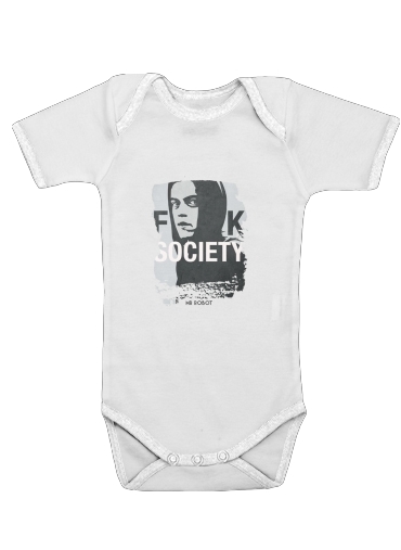  Mr Robot Fuck Society voor Baby short sleeve onesies