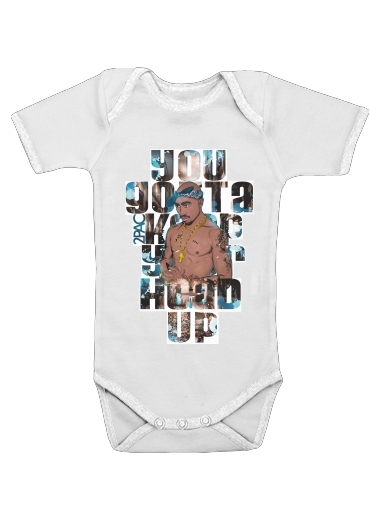  Music Legends: 2Pac Tupac Amaru Shakur voor Baby short sleeve onesies