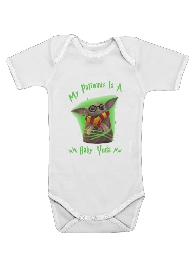  My patronus is baby yoda voor Baby short sleeve onesies