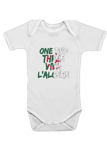  One Two Three Viva lalgerie Slogan Hooligans voor Baby short sleeve onesies