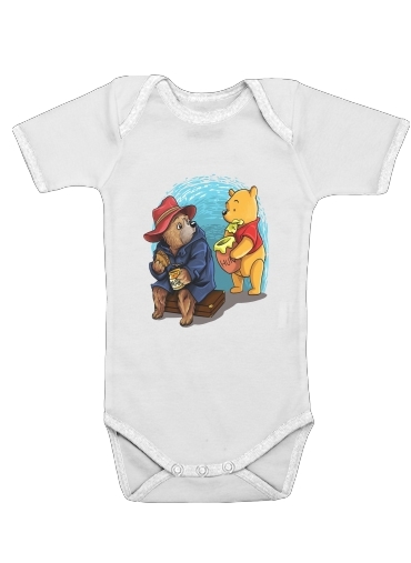  Paddington x Winnie the pooh voor Baby short sleeve onesies