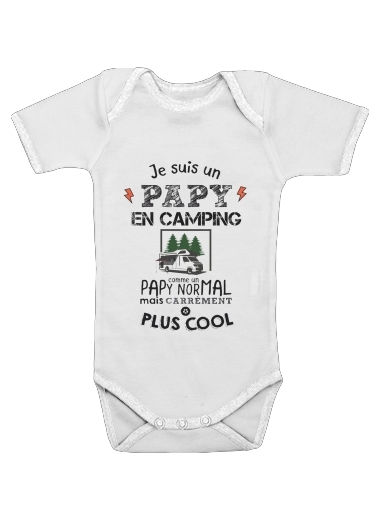  Papy en camping car voor Baby short sleeve onesies