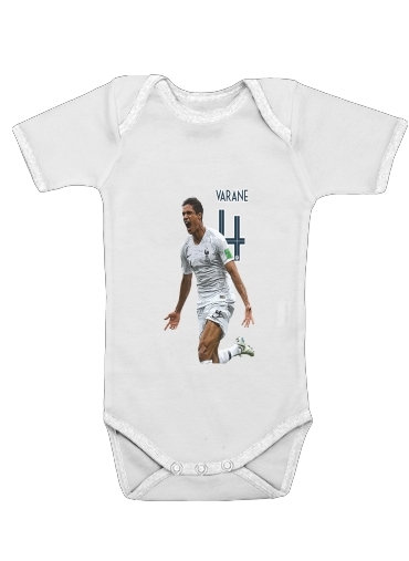  Raphael Varane Football Art voor Baby short sleeve onesies