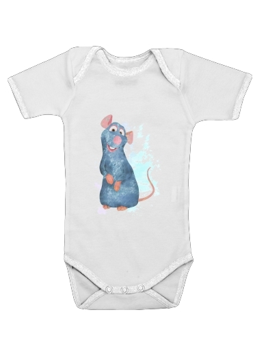  Ratatouille Watercolor voor Baby short sleeve onesies