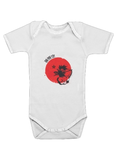  Red Sun Young Monkey voor Baby short sleeve onesies