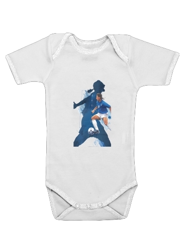  Roberto Baggio Italian Striker voor Baby short sleeve onesies