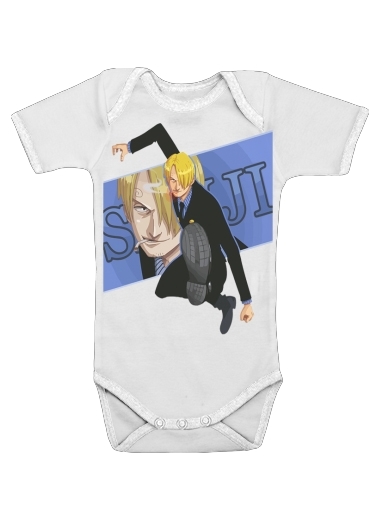  Sanji the pirat smoker voor Baby short sleeve onesies