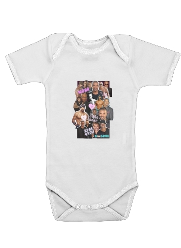  Shemar Moore collage voor Baby short sleeve onesies