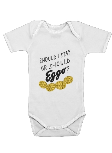  Should i stay or shoud i Eggo voor Baby short sleeve onesies