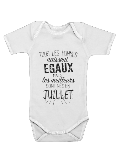  Tous les hommes naissent egaux mais les meilleurs sont nes en Juillet voor Baby short sleeve onesies