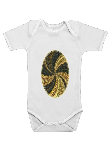  Twirl and Twist black and gold voor Baby short sleeve onesies