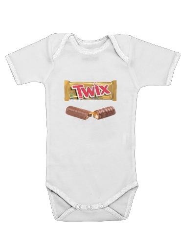  Twix Chocolate voor Baby short sleeve onesies