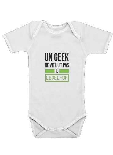  Un Geek ne vieillit pas il level up voor Baby short sleeve onesies