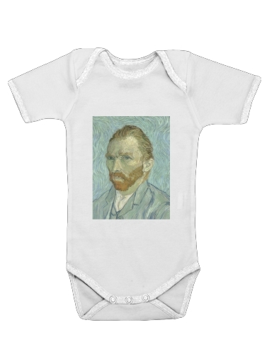  Van Gogh Self Portrait voor Baby short sleeve onesies