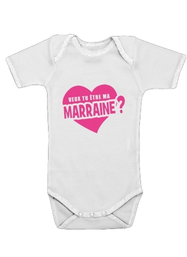  Veux tu etre ma marraine voor Baby short sleeve onesies