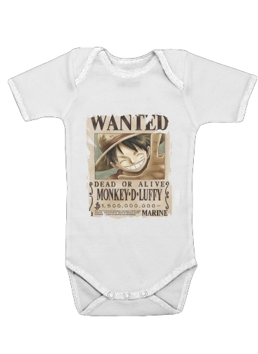  Wanted Luffy Pirate voor Baby short sleeve onesies