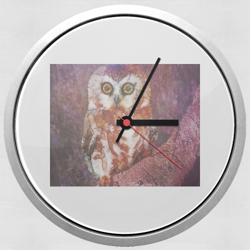  abstract cute owl voor Wandklok