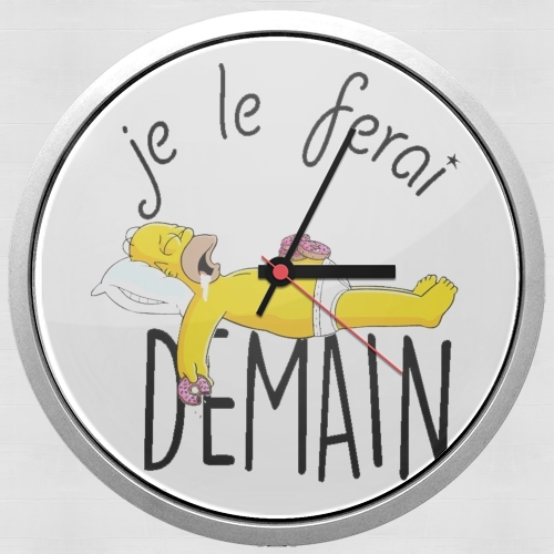  Je le ferai demain Homer Donuts voor Wandklok