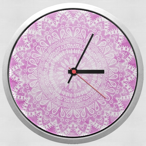  Pink Bohemian Boho Mandala voor Wandklok