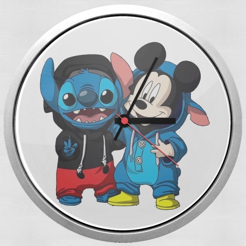  Stitch x The mouse voor Wandklok