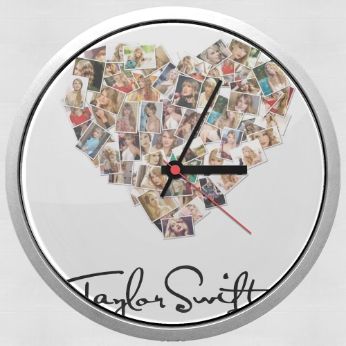  Taylor Swift Love Fan Collage signature voor Wandklok