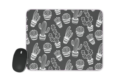  Cactus Pattern Black Vector voor Mousepad