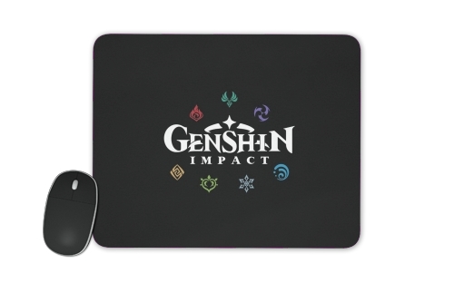  Genshin impact elements voor Mousepad