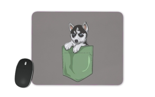  Husky Dog in the pocket voor Mousepad