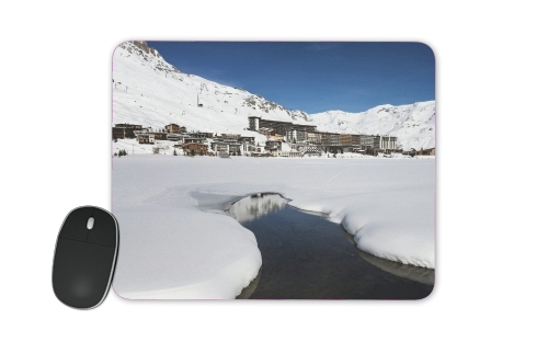  Llandscape and ski resort in french alpes tignes voor Mousepad