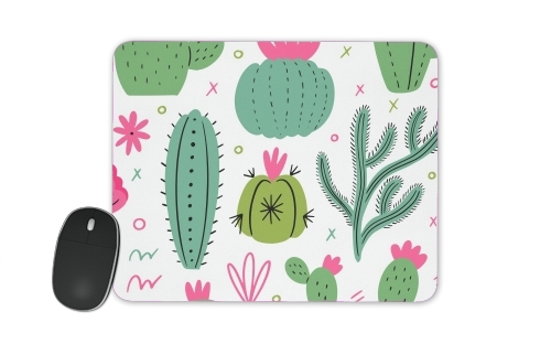  Minimalist pattern with cactus plants voor Mousepad