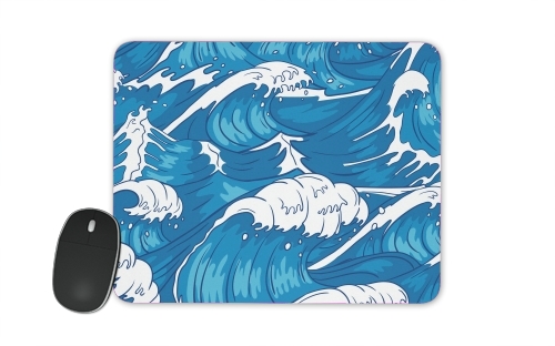  Storm waves seamless pattern ocean voor Mousepad