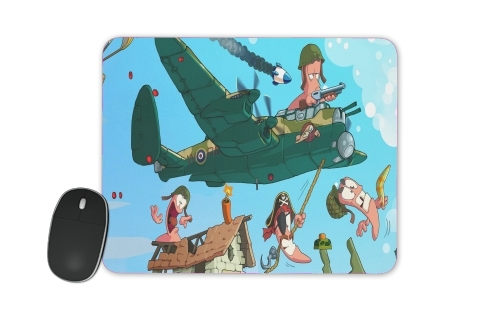  Worms Art Fan Gamer voor Mousepad