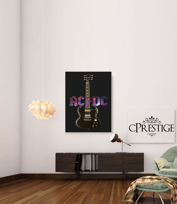  AcDc Guitare Gibson Angus voor Bericht lijm 30 * 40 cm