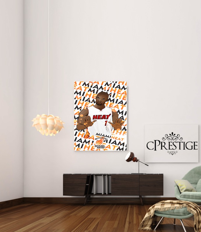  Basketball Stars: Chris Bosh - Miami Heat voor Bericht lijm 30 * 40 cm