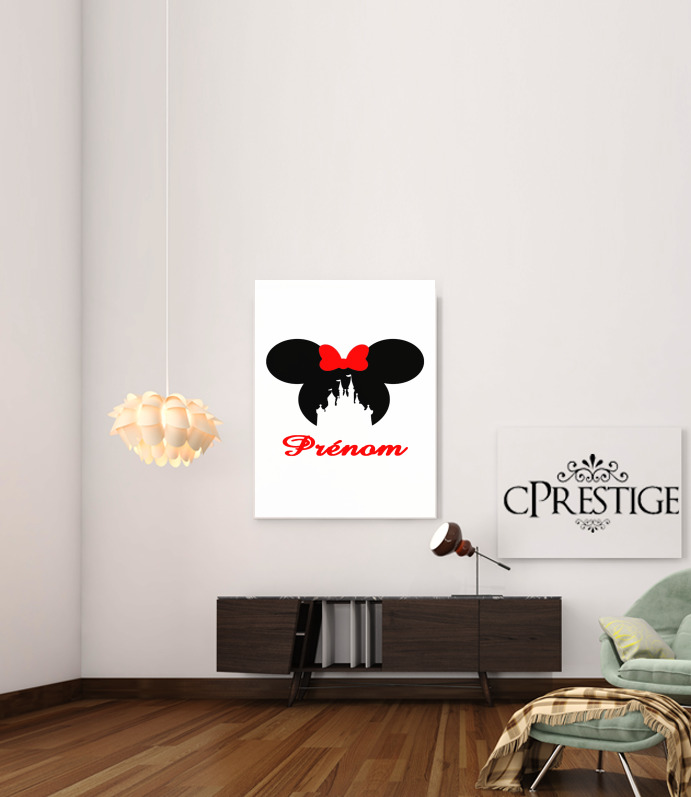  castle Minnie Face with custom name voor Bericht lijm 30 * 40 cm