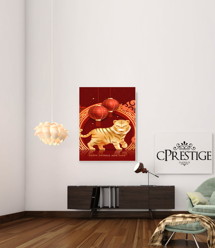  chinese new year Tiger voor Bericht lijm 30 * 40 cm