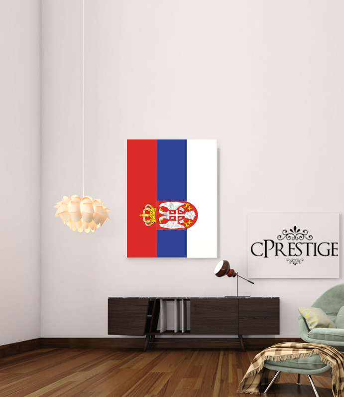  flag of Serbia voor Bericht lijm 30 * 40 cm