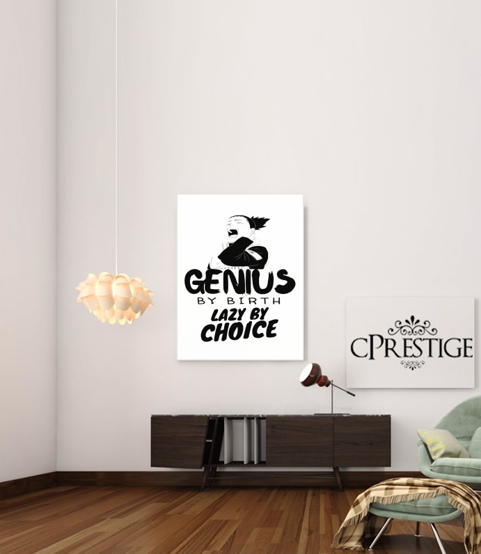  Genius by birth Lazy by Choice Shikamaru tribute voor Bericht lijm 30 * 40 cm