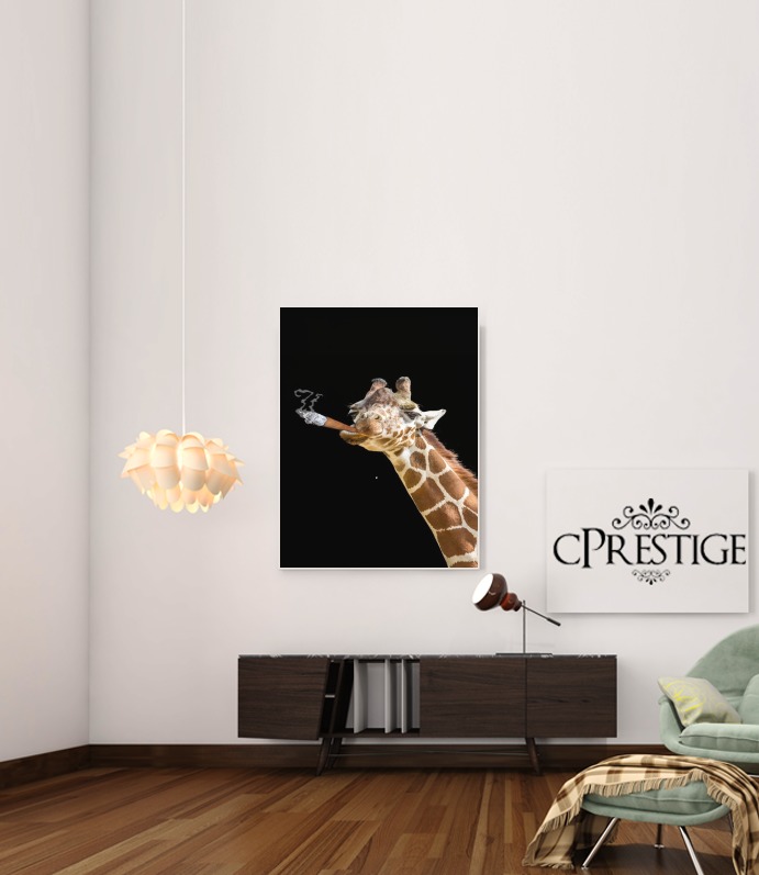  Girafe smoking cigare voor Bericht lijm 30 * 40 cm