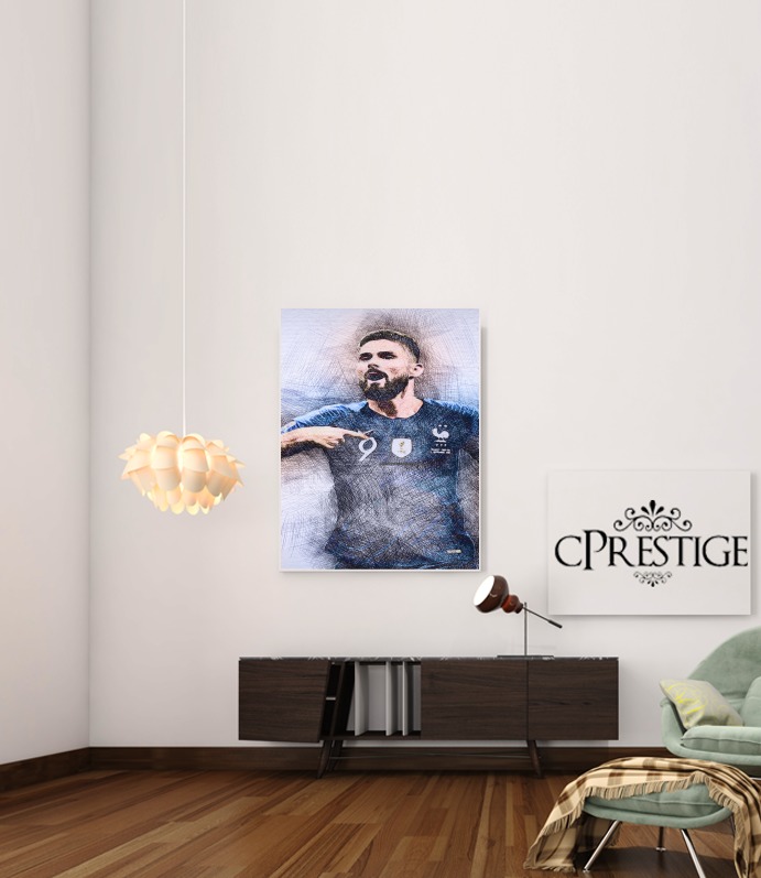  Giroud The French Striker voor Bericht lijm 30 * 40 cm