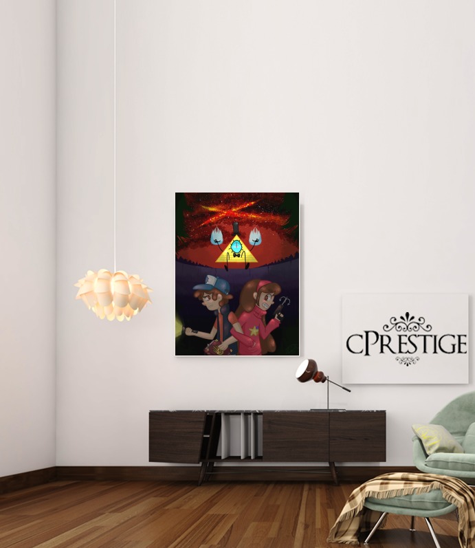  Gravity Falls Monster bill cipher Wheel voor Bericht lijm 30 * 40 cm