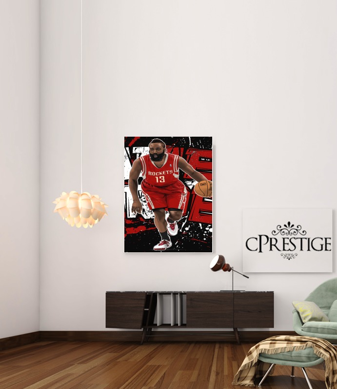  James Harden Basketball Legend voor Bericht lijm 30 * 40 cm