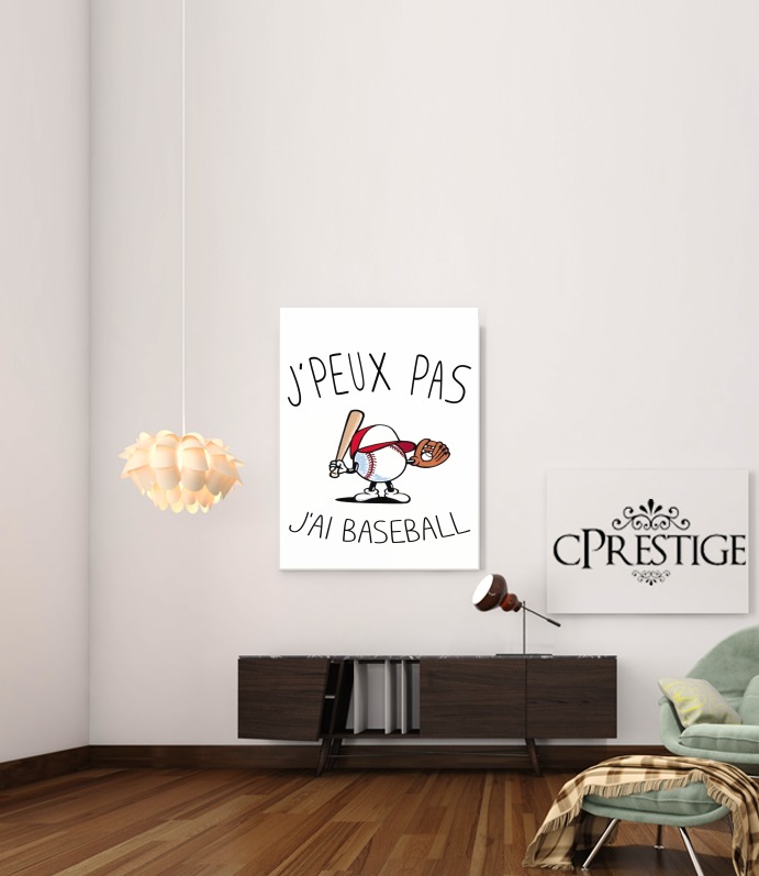  Je peux pas j'ai Baseball voor Bericht lijm 30 * 40 cm