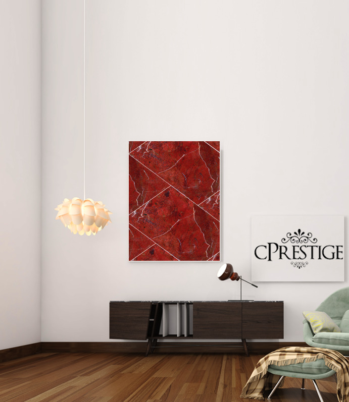  Minimal Marble Red voor Bericht lijm 30 * 40 cm