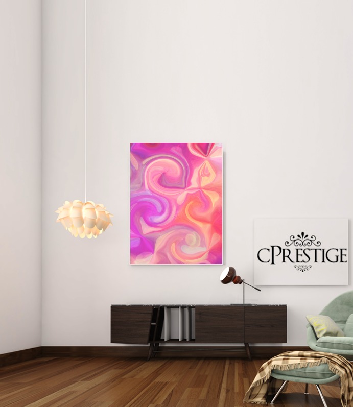  pink and orange swirls voor Bericht lijm 30 * 40 cm