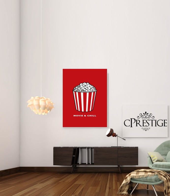  Popcorn movie and chill voor Bericht lijm 30 * 40 cm