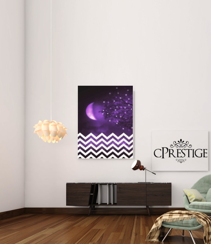  Purple moon chevron voor Bericht lijm 30 * 40 cm