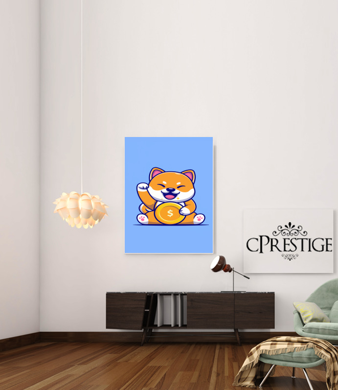  Shiba Inu Crypto voor Bericht lijm 30 * 40 cm