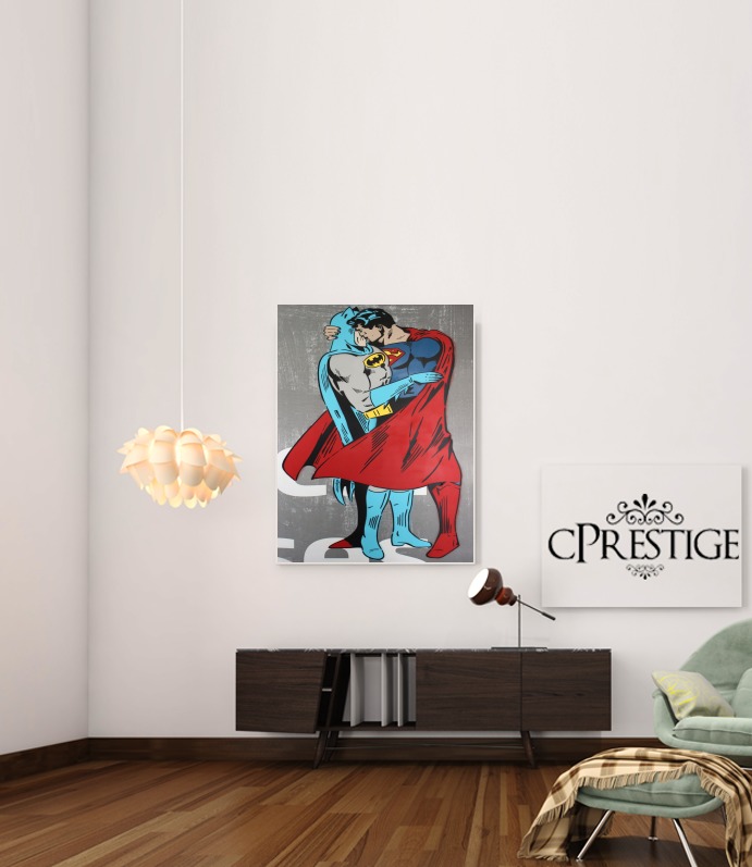  Superman And Batman Kissing For Equality voor Bericht lijm 30 * 40 cm